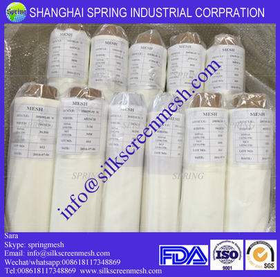 64T-64um ((163 mesh) White Polyester mono-filament Bolting cloth for Textile printing mesh/Screen Printing Mesh (Белый полиэстерный монофиламентный болтовый ткань для текстильной печатной сетки)